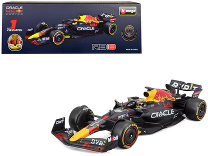 Red Bull Racing RB18 #1 Max Verstappen "Oracle" Winner Formula One F1 Abu Dhabi GP "Drivers' Champion" (2022) 1/24 Diecast Model Car by Bburago