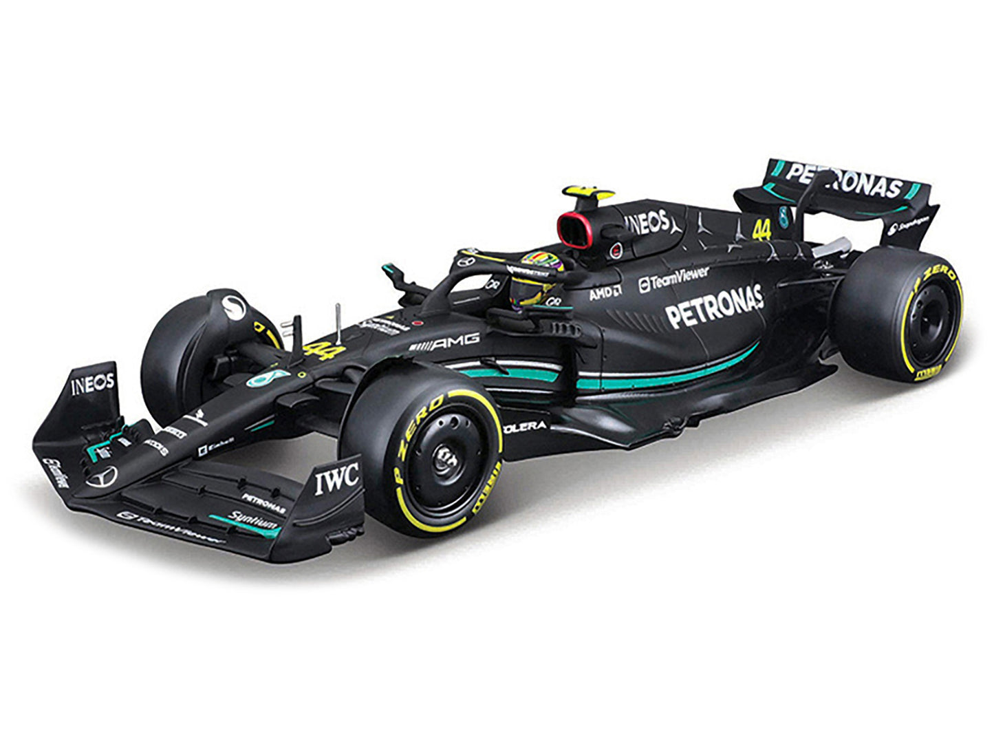 Mercedes-AMG F1 W14 E Performance #44 Lewis Hamilton "Petronas" Formula One F1 "World Championship" (2023) 1/24 Diecast Model Car by Bburago