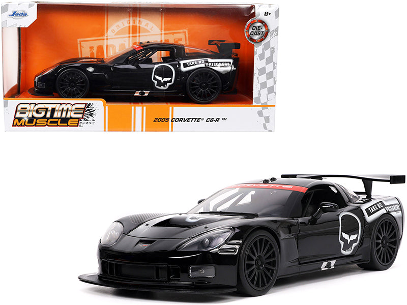 2005 Chevrolet Corvette C6-R "Take No Prisoners" Black with Graphics "Bigtime Muscle" Series 1/24 Diecast Model Car by Jada