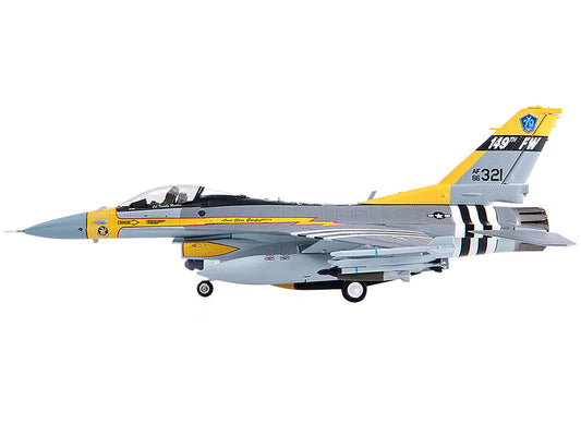 General Dynamics F-16C Fighting Falcon Fighter Aircraft "USAF Texas ANG 182nd FS Lone Star Gunfighters 70 years Anniversary Edition" (2017) 1/72 Diecast Model by JC Wings