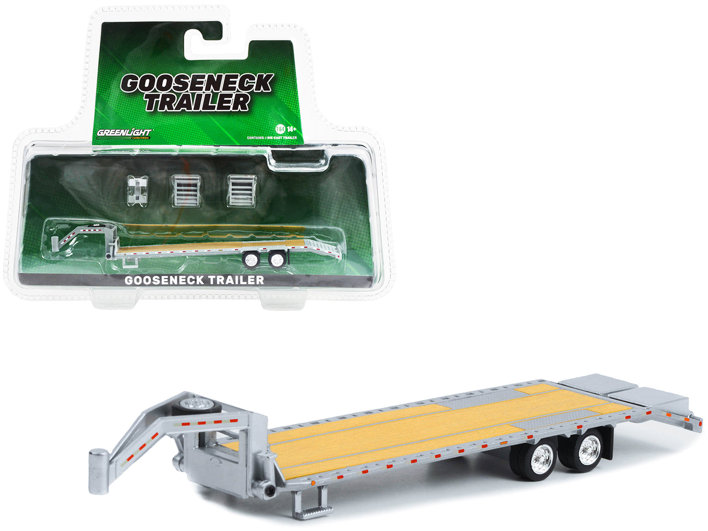 Gooseneck Trailer Primer Gray 1/64 Diecast Model by Greenlight