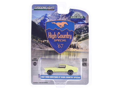 1967 Ford Mustang GT Fastback "High Country Special" Aspen Gold "Hobby Exclusive" Series 1/64 Diecast Model Car by Greenlight