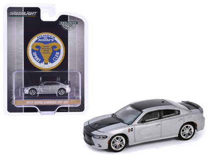 2018 Dodge Charger SRT 392 Silver Metallic with Black Stripe "Mr. Norm Heritage GSS Charger" "Hobby Exclusive" Series 1/64 Diecast Model Car by Greenlight