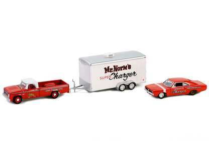 "Racing Hitch & Tow" Set of 3 pieces Series 5 1/64 Diecast Model Cars by Greenlight