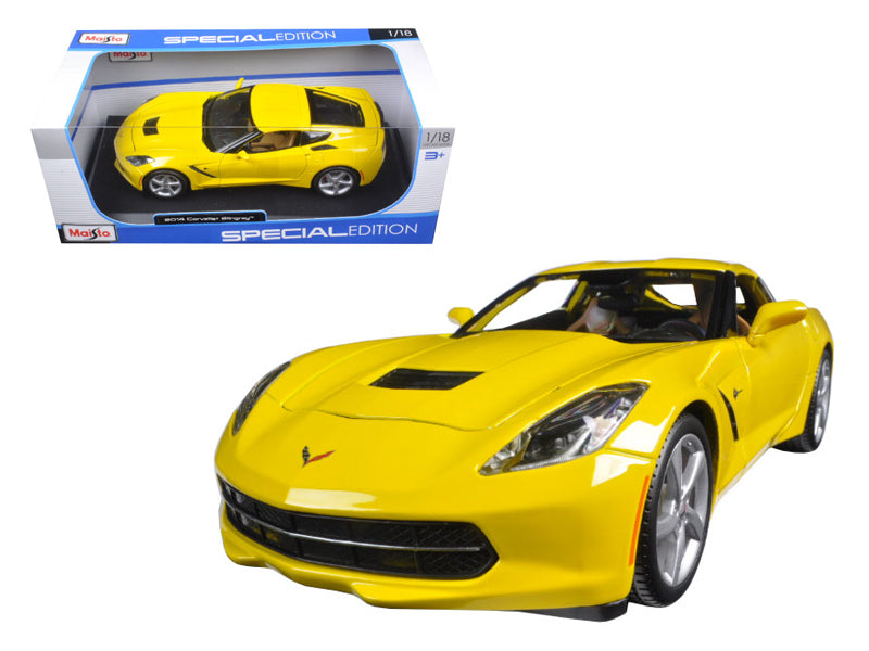 2014 Chevrolet Corvette C7 Stingray Yellow 1/18 Diecast Model Car by Maisto