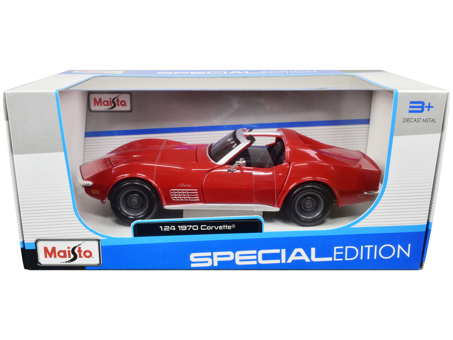 1970 Chevrolet Corvette Convertible Red 1/24 Diecast Model Car by Maisto