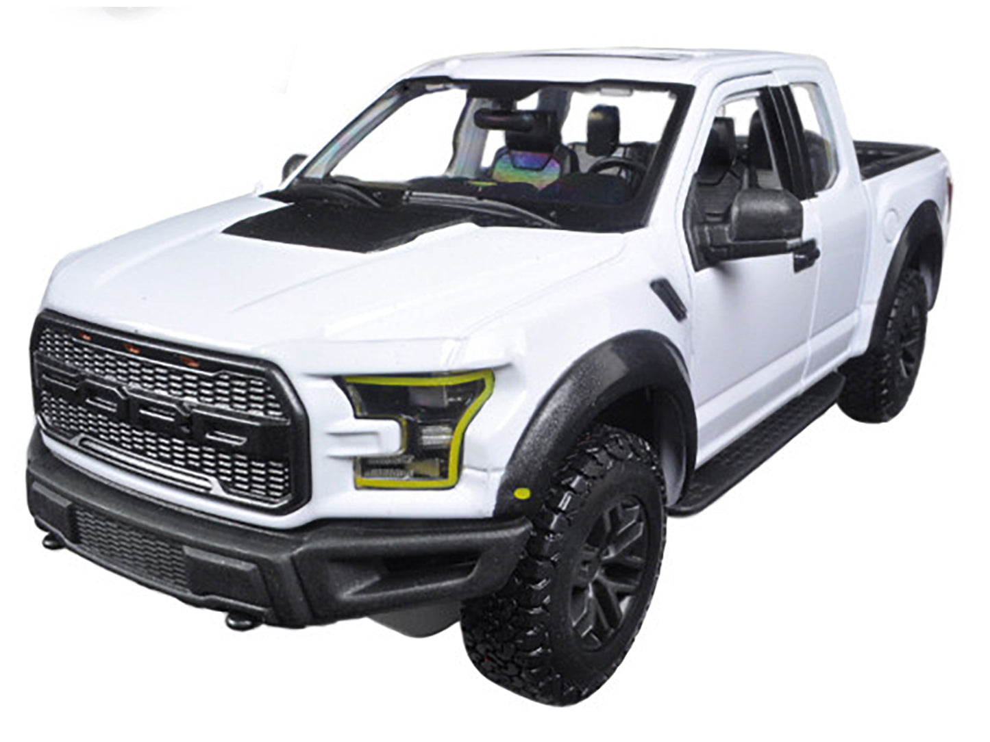 2017 Ford Raptor Pickup Truck White 1/24 Diecast Model Car by Maisto