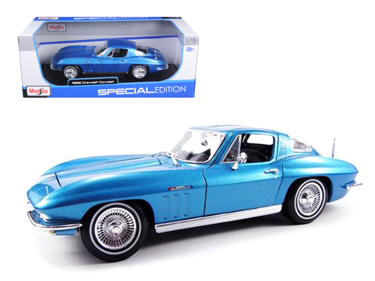 1965 Chevrolet Corvette Blue Metallic 1/18 Diecast Model Car by Maisto