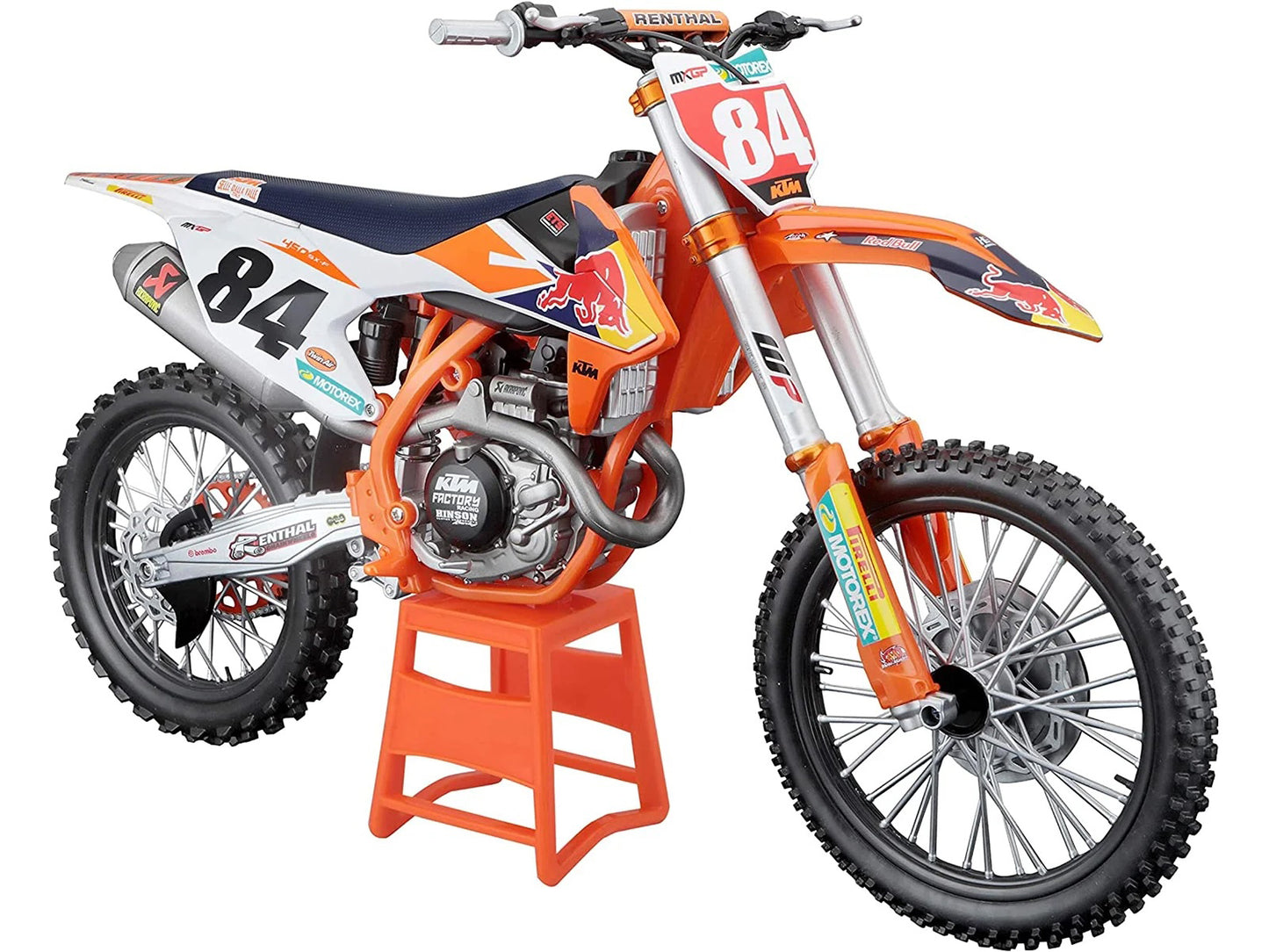 KTM 450 SX-F #84 Jeffrey Herlings "Red Bull KTM Factory Racing" (2018) 1/6 Diecast Motorcycle Model by Maisto