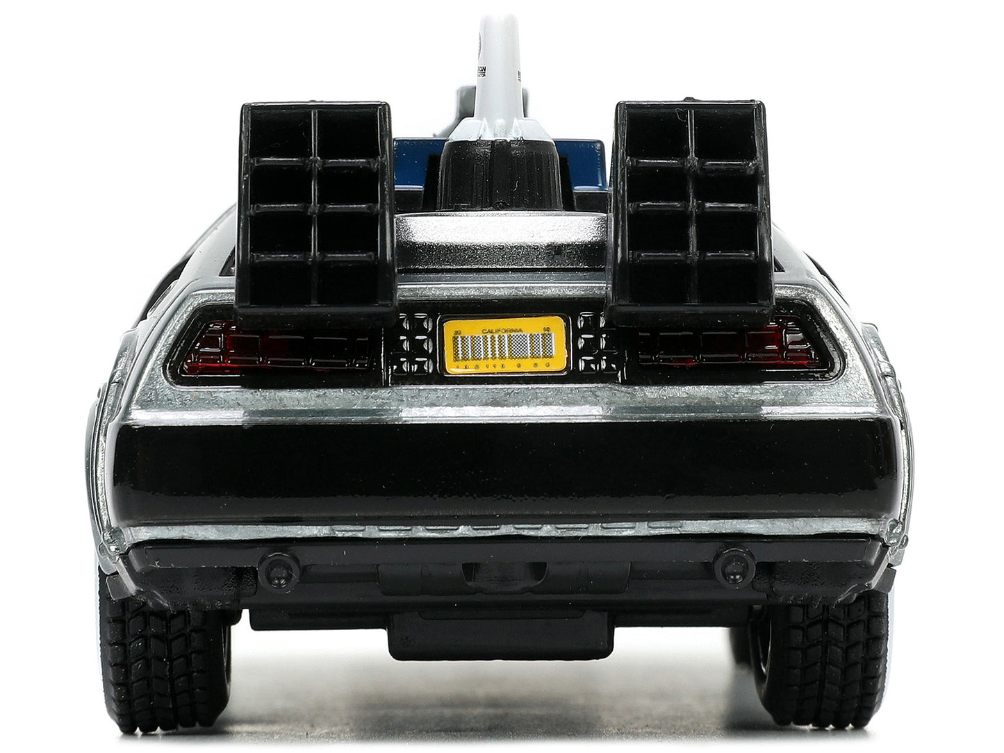 DeLorean DMC (Time Machine) Brushed Metal "Back to the Future Part III" (1990) Movie "Hollywood Rides" Series 1/32 Diecast Model Car by Jada