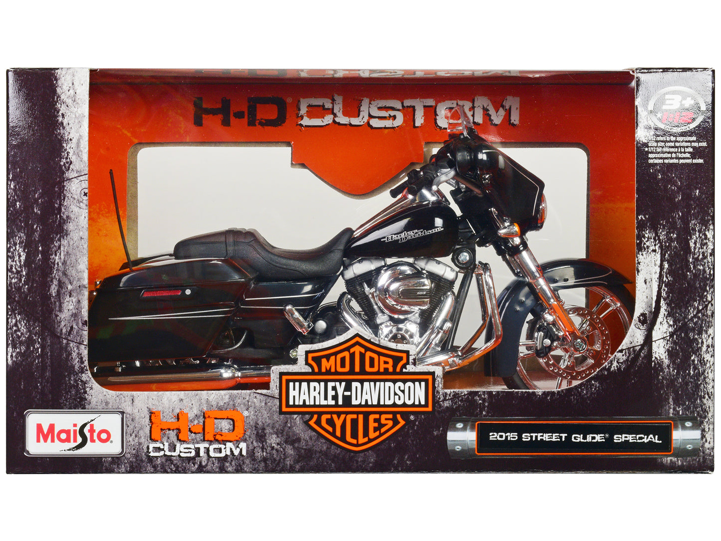 2015 Harley-Davidson Street Glide Special Black 1/12 Diecast Motorcycle Model by Maisto