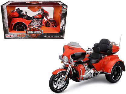 2021 Harley Davidson CVO Tri Glide Motorcycle Orange "H-D Custom" 1/12 Diecast Model by Maisto