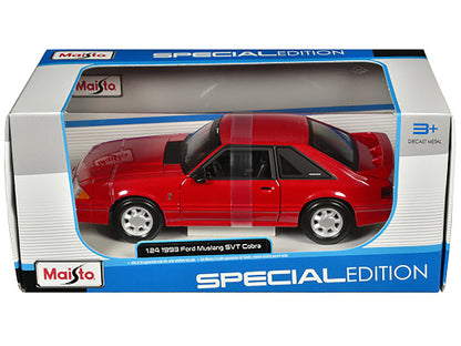 1993 Ford Mustang SVT Cobra Red "Special Edition" Series 1/24 Diecast Model Car by Maisto