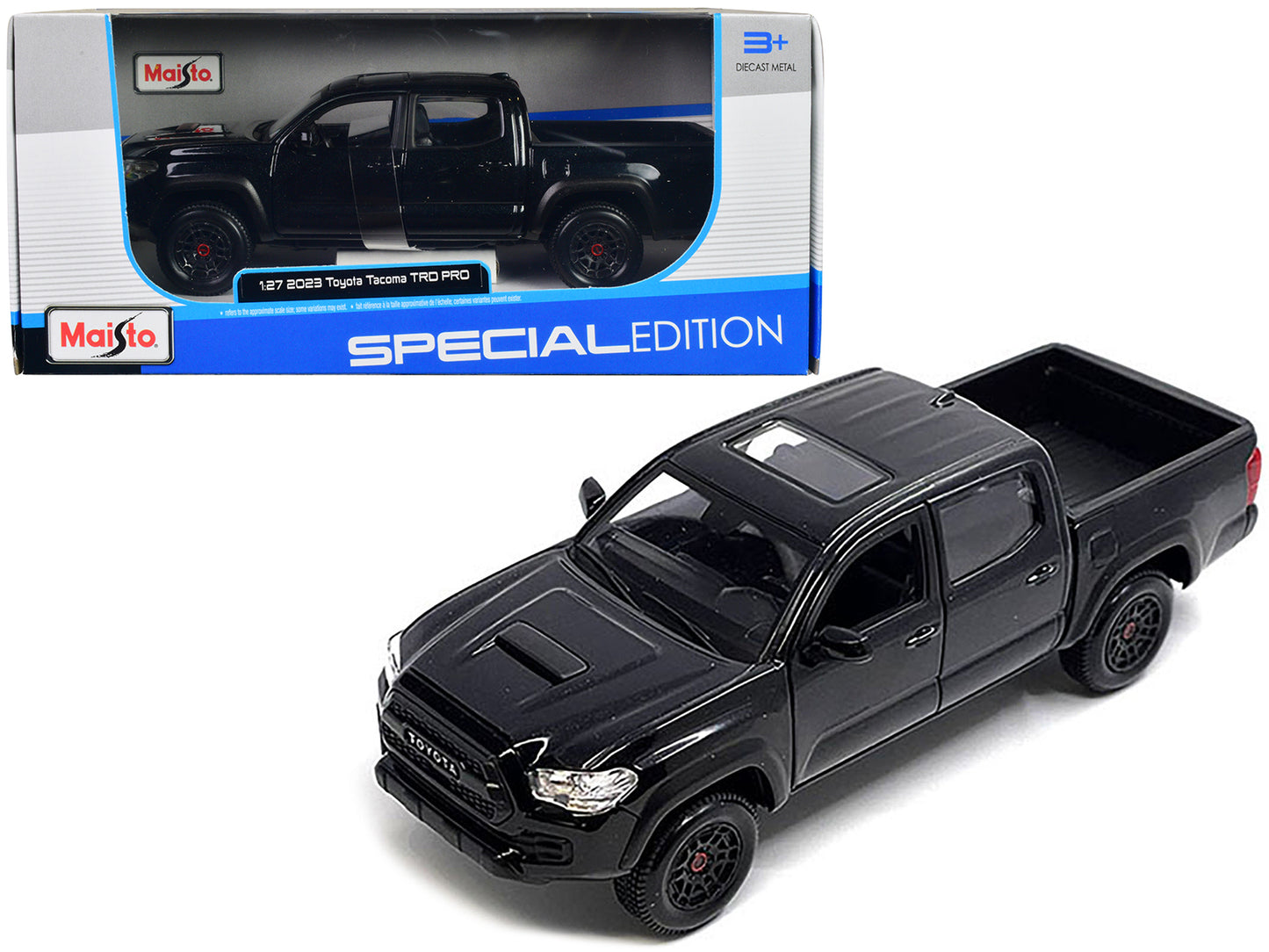 2023 Toyota Tacoma TRD PRO Pickup Truck Black Metallic with Sunroof "Special Edition" Series 1/27 Diecast Model Car by Maisto