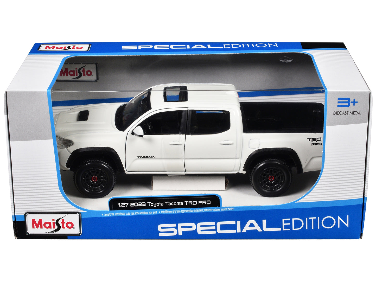 2023 Toyota Tacoma TRD PRO Pickup Truck White with Sunroof "Special Edition" Series 1/27 Diecast Model Car by Maisto