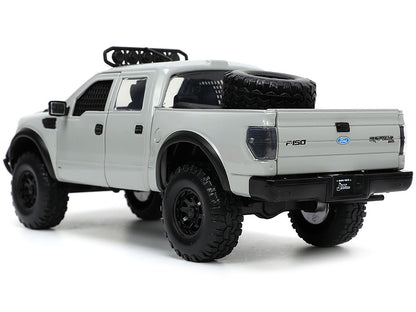 2011 Ford F-150 SVT Raptor Pickup Truck Light Gray with Extra Wheels "Just Trucks" Series 1/24 Diecast Model Car by Jada