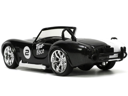 1965 Shelby Cobra 427 S/C #2 Black Metallic and White and Harvey Two-Face Diecast Figure "Batman" "Hollywood Rides" Series 1/32 Diecast Model Car by Jada