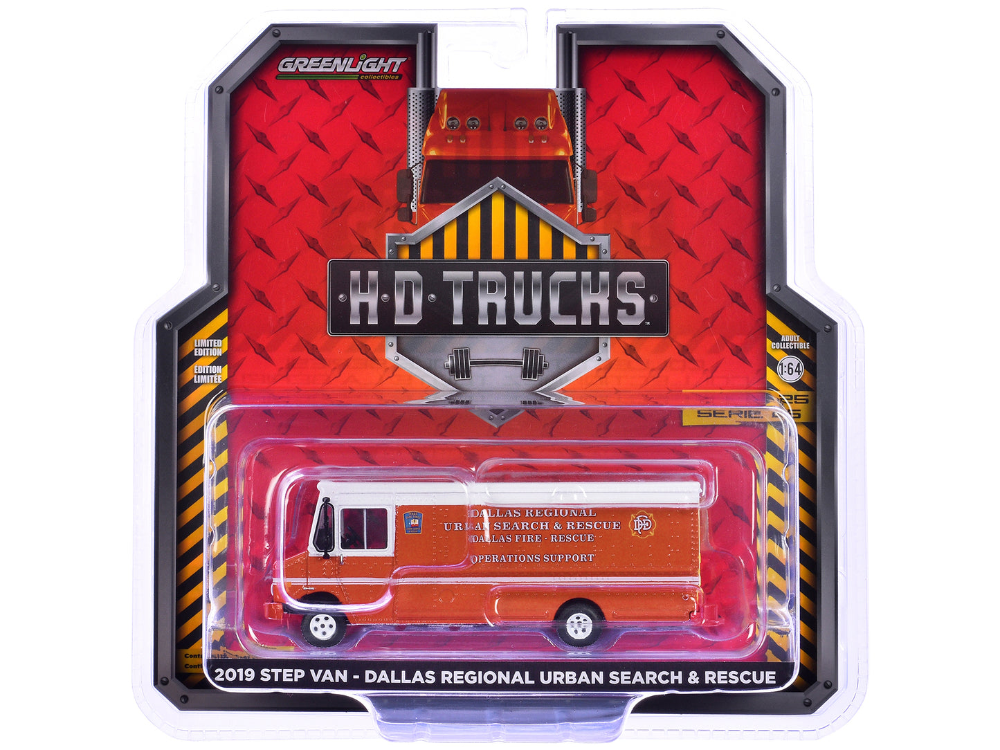 2019 Step Van "Dallas Regional Urban Search & Rescue - Dallas Fire Department Texas" Red with White Top "H.D. Trucks" Series 25 1/64 Diecast Model Car by Greenlight