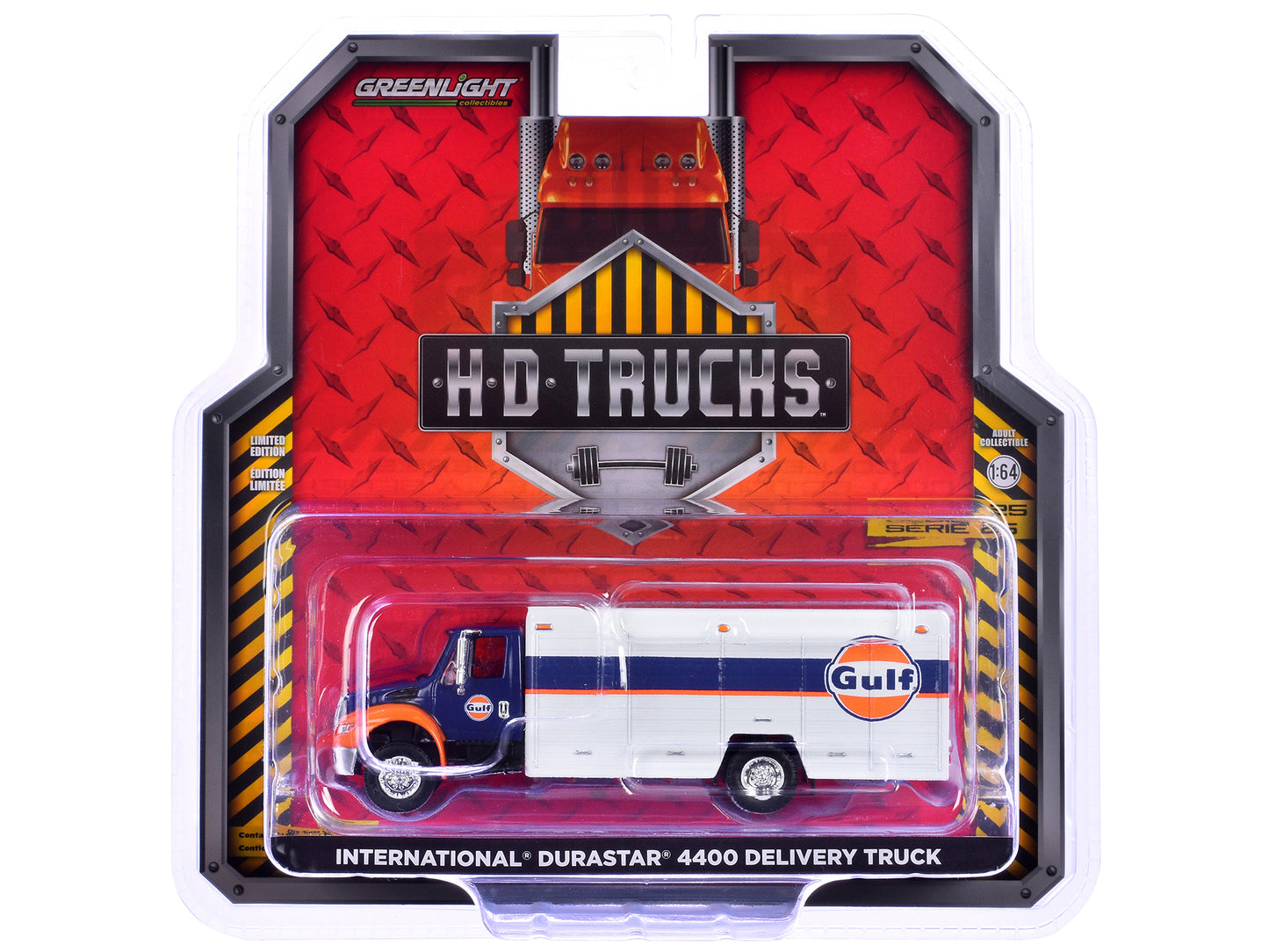 International Durastar 4400 Delivery Truck "Gulf Oil" Dark Blue and White "H.D. Trucks" Series 25 1/64 Diecast Model Car by Greenlight