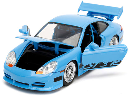 Porsche 911 GT3 RS Light Blue with Black Accents "Fast & Furious" Movie 1/24 Diecast Model Car by Jada