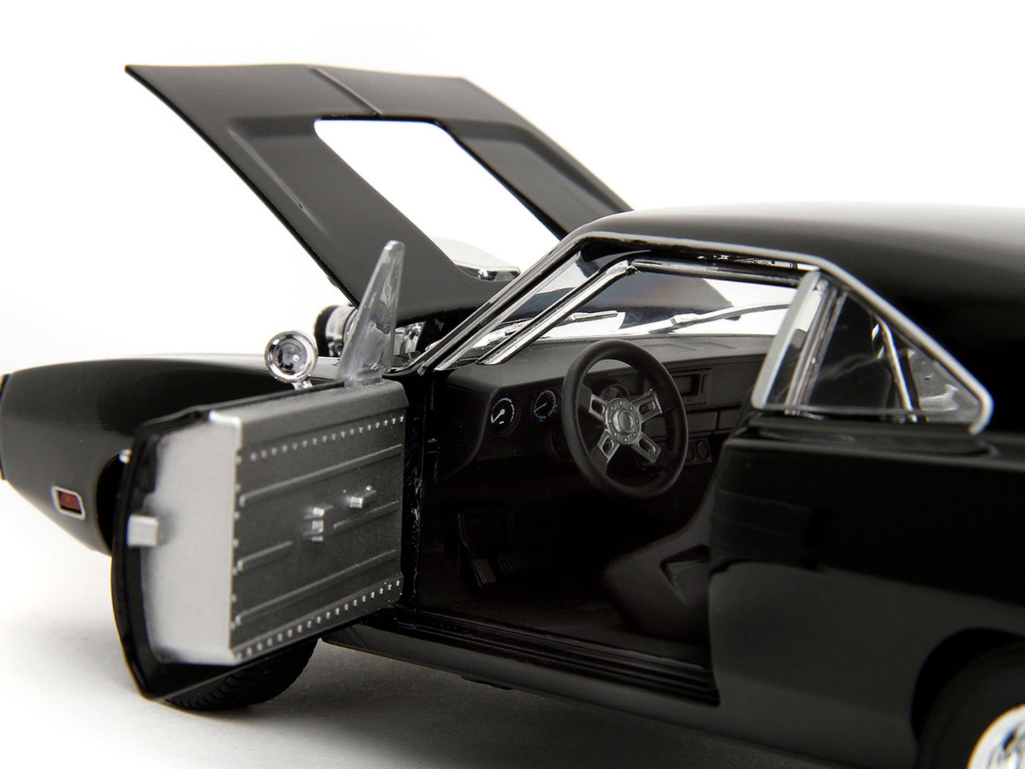 Dom's Dodge Charger R/T Black "Fast & Furious" (2009) Movie "TrueSpec" Series 1/24 Diecast Model Car by Jada