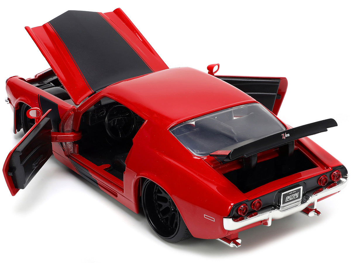 1971 Chevrolet Camaro Z/28 Red with Matt Black Stripes "Bigtime Muscle" Series 1/24 Diecast Model Car by Jada