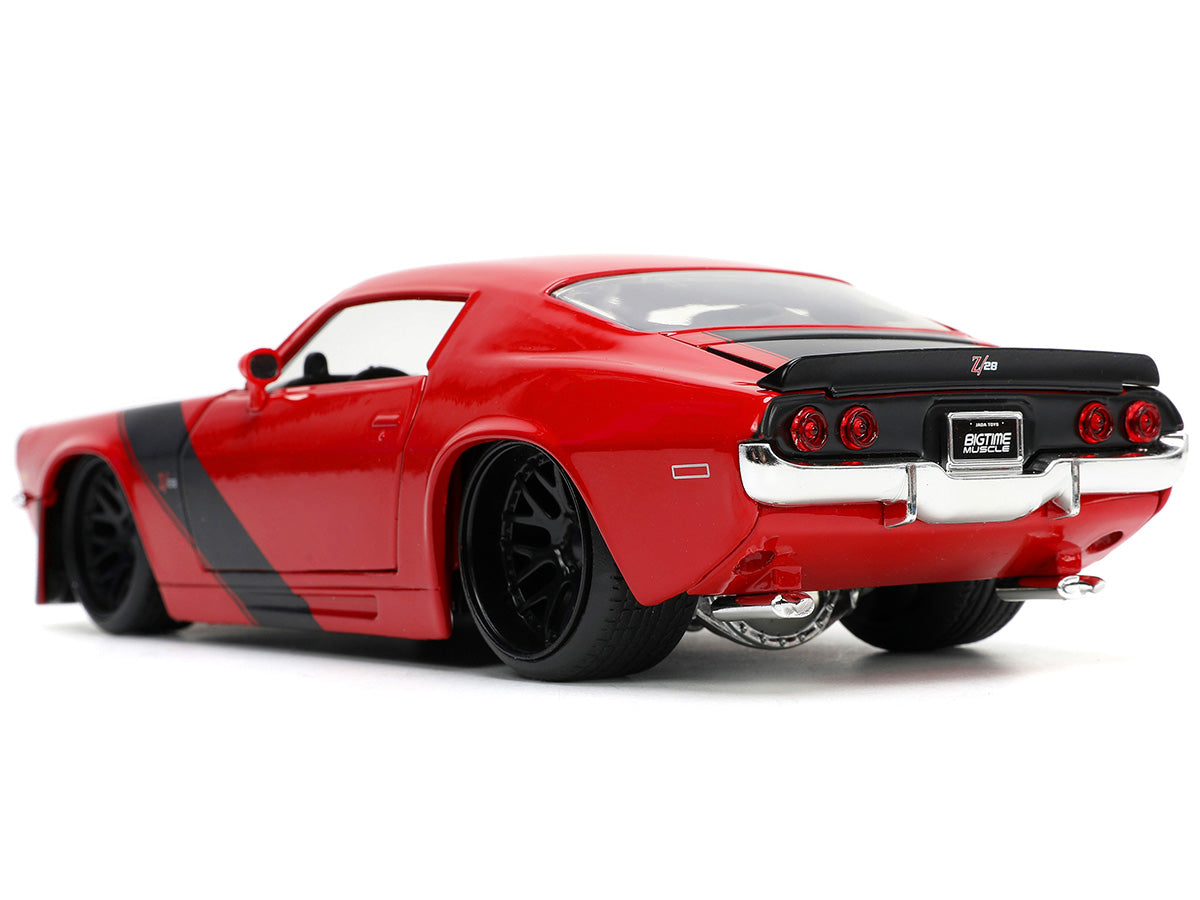 1971 Chevrolet Camaro Z/28 Red with Matt Black Stripes "Bigtime Muscle" Series 1/24 Diecast Model Car by Jada