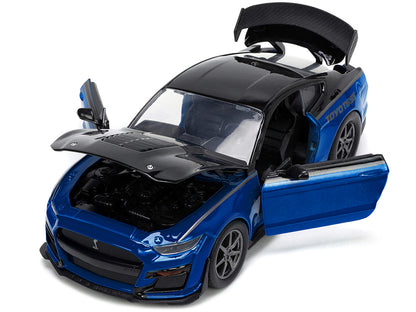 2020 Ford Mustang Shelby GT500 Blue and Black "Toyo Tires" "Bigtime Muscle" Series 1/24 Diecast Model Car by Jada