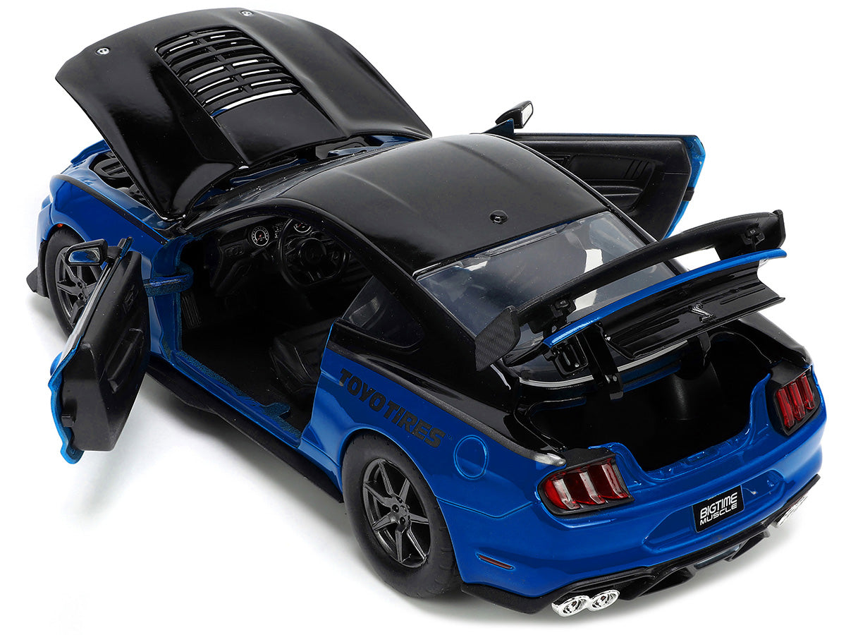 2020 Ford Mustang Shelby GT500 Blue and Black "Toyo Tires" "Bigtime Muscle" Series 1/24 Diecast Model Car by Jada