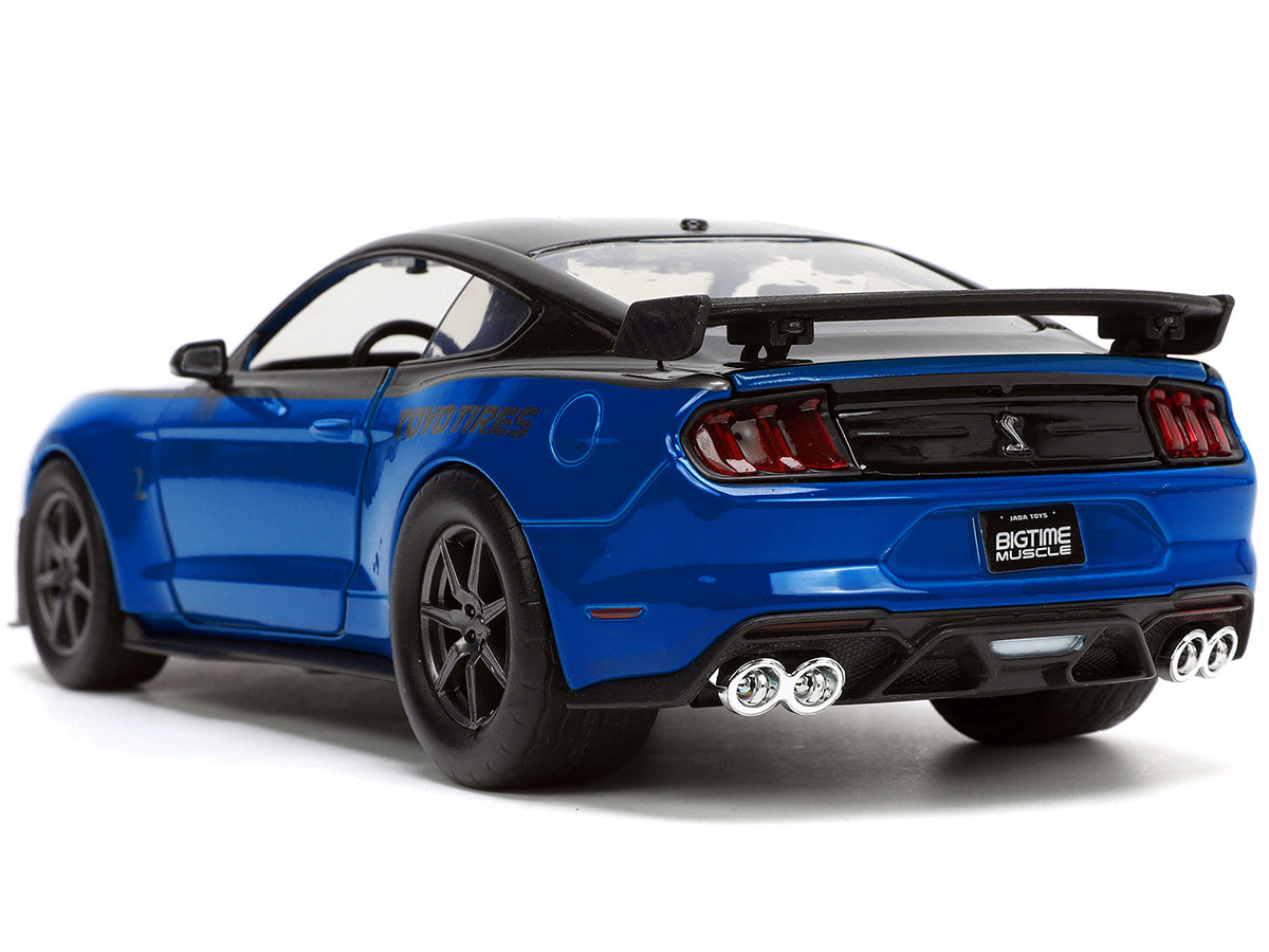 2020 Ford Mustang Shelby GT500 Blue and Black "Toyo Tires" "Bigtime Muscle" Series 1/24 Diecast Model Car by Jada