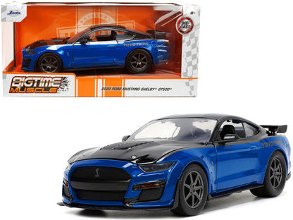 2020 Ford Mustang Shelby GT500 Blue and Black "Toyo Tires" "Bigtime Muscle" Series 1/24 Diecast Model Car by Jada