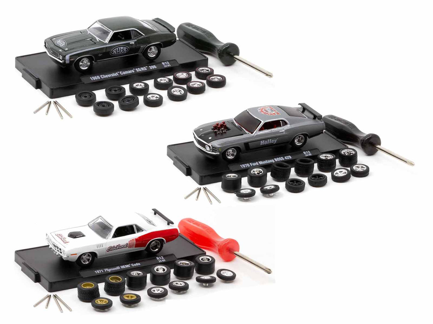 "Auto Wheels" 3 piece Car Set Release 12 Limited Edition to 5000 pieces Worldwide 1/64 Diecast Model Cars by M2 Machines