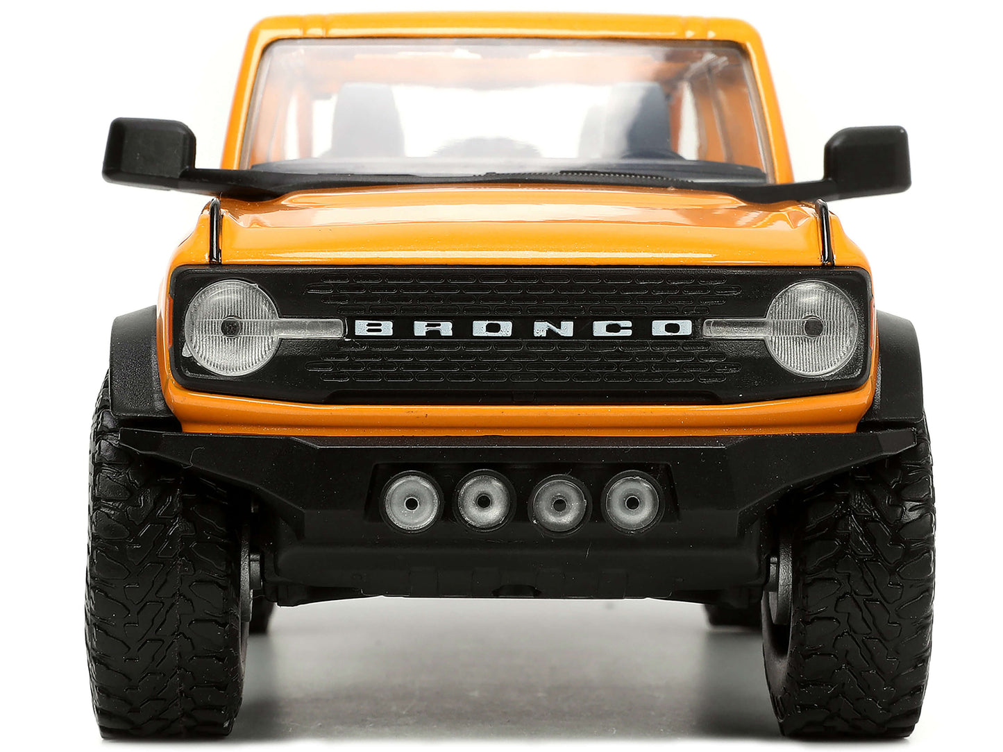 2021 Ford Bronco Orange Metallic with Extra Wheels "Just Trucks" Series 1/24 Diecast Model Car by Jada