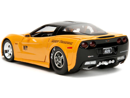 2006 Chevrolet Corvette Yellow with Black Top "Mickey Thompson" "Bigtime Muscle" Series 1/24 Diecast Model Car by Jada