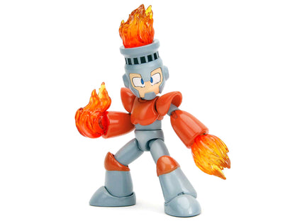 Fire Man 5.5" Moveable Figure with Accessories and Alternate Head and Hands "Mega Man" (1987) Video Game model by Jada