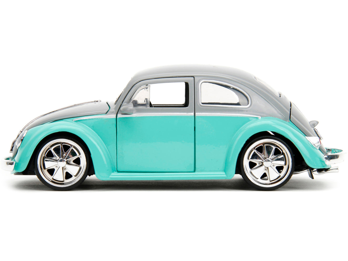 1959 Volkswagen Beetle Gray and Light Blue "Punch Buggy" Series 1/24 Diecast Model Car by Jada