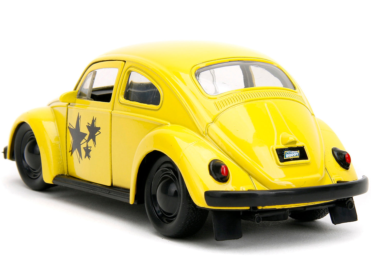 1959 Volkswagen Beetle Yellow with Black Graphics and Boxing Gloves Accessory "Punch Buggy" Series 1/32 Diecast Model Car by Jada