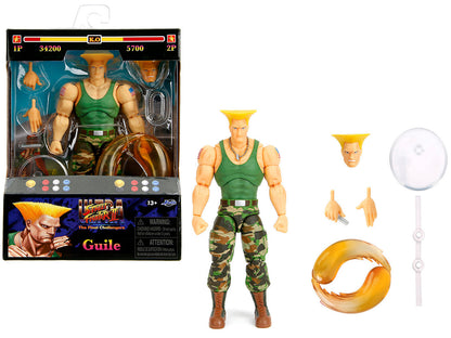 Guile 6" Moveable Figure with Accessories and Alternate Head and Hands "Ultra Street Fighter II: The Final Challengers" (2017) Video Game Model by Jada