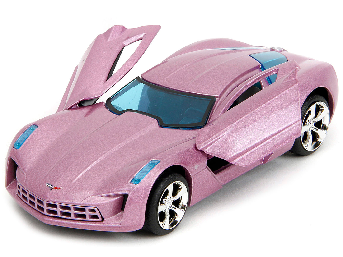 2009 Chevrolet Corvette Stingray Concept Pink Metallic with Blue Tinted Windows "Pink Slips" Series 1/32 Diecast Model Car by Jada