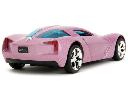 2009 Chevrolet Corvette Stingray Concept Pink Metallic with Blue Tinted Windows "Pink Slips" Series 1/32 Diecast Model Car by Jada