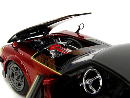 1972 Datsun 240Z Black and Red Metallic with Graphics "Fast X" (2023) Movie "Fast & Furious" Series 1/24 Diecast Model Car by Jada