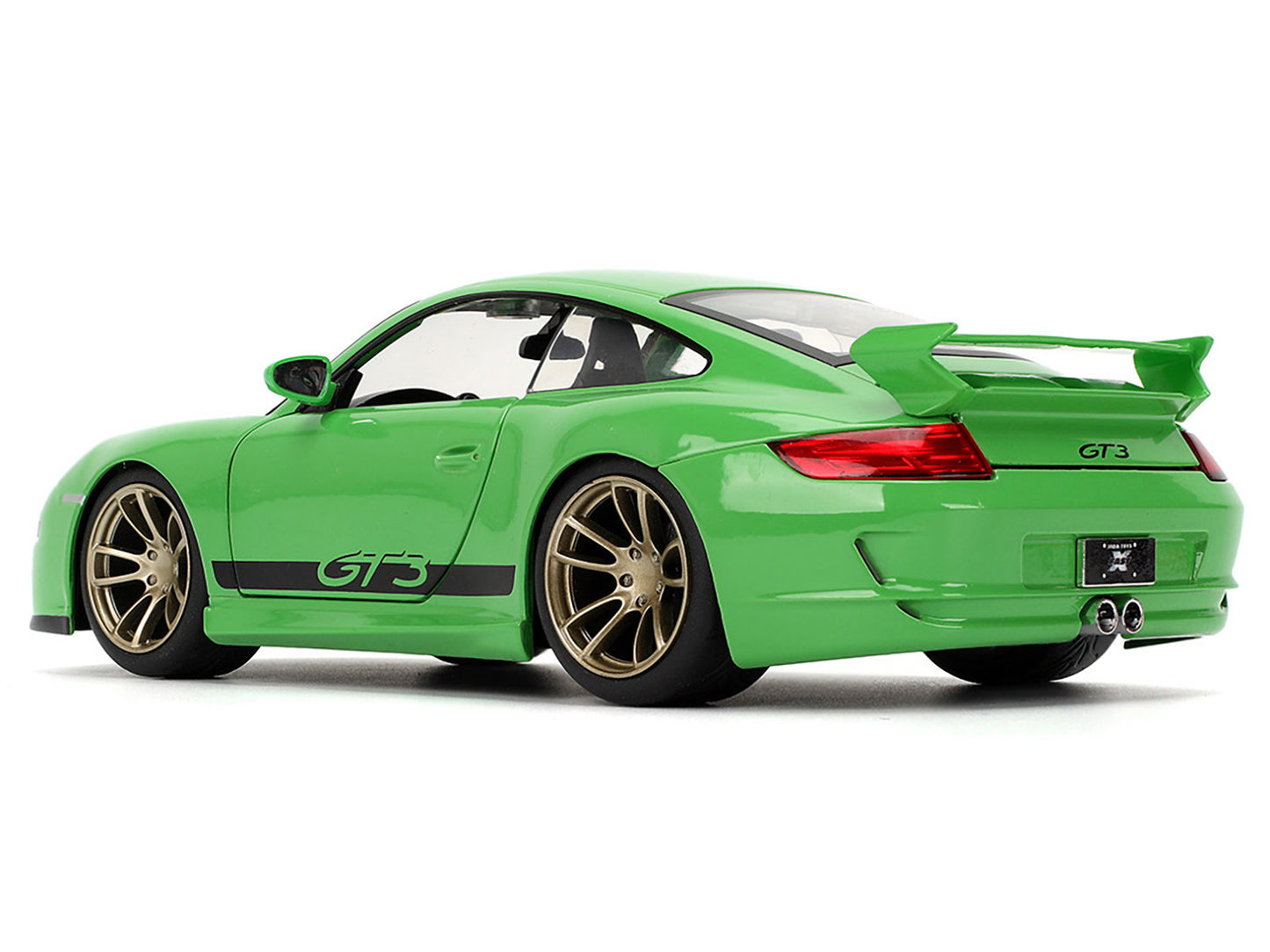 Porsche 911 GT3 (997) Green with Black Accents "Fast X" (2023) Movie "Fast & Furious" Series 1/24 Diecast Model Car by Jada