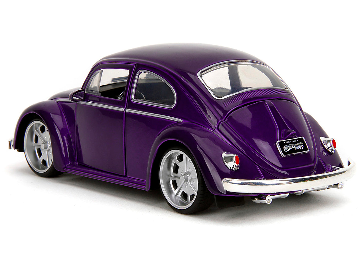 Volkswagen Beetle Purple Metallic and Wednesday Addams Diecast Figure "Wednesday" (2022) TV Series "Hollywood Rides" Series 1/24 Diecast Model Car by Jada