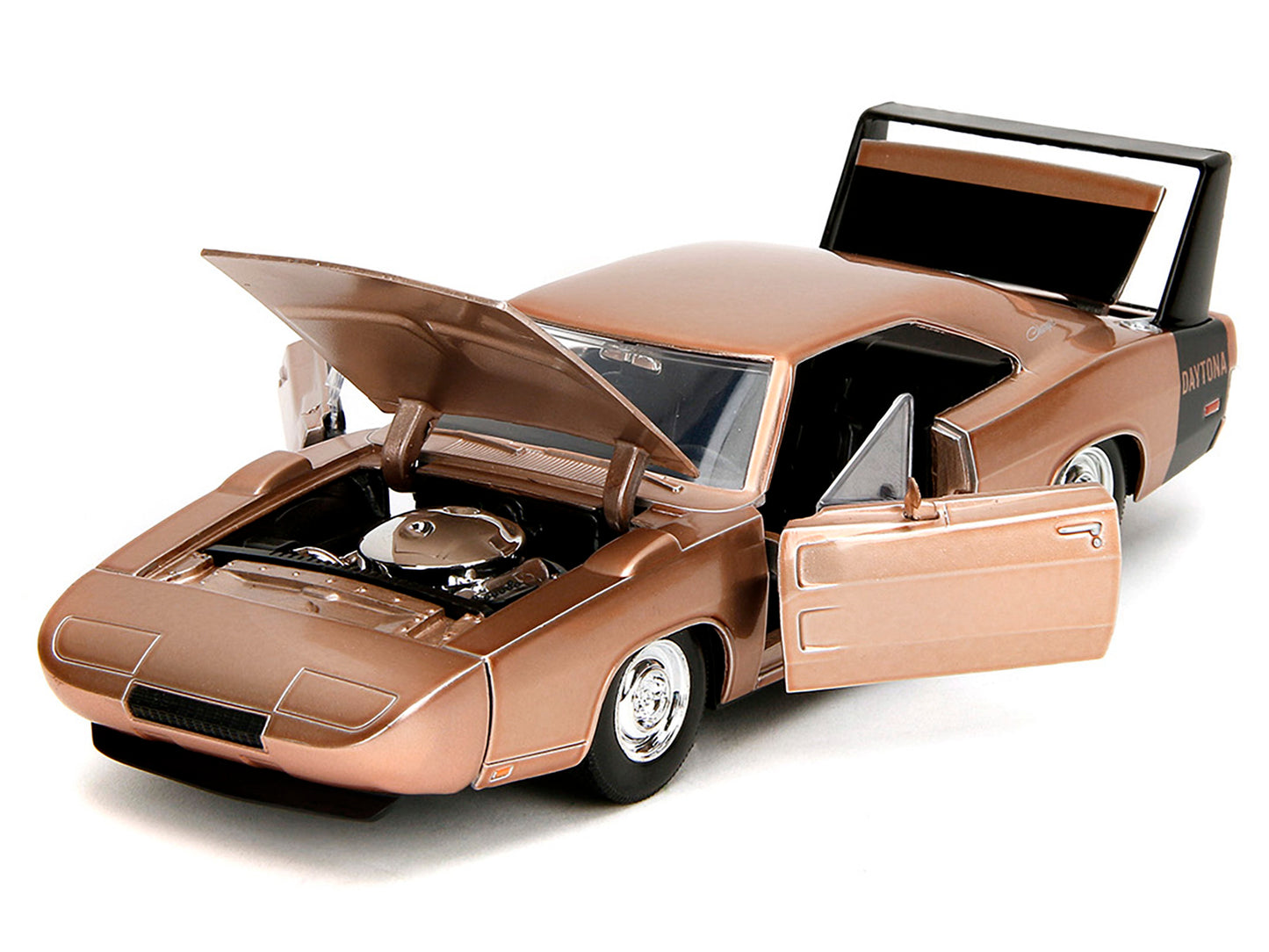 1969 Dodge Charger Daytona Bronze Metallic with Black Tail Stripe "Bigtime Muscle" Series 1/24 Diecast Model Car by Jada