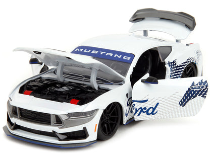 2024 Ford Mustang Dark Horse White with "Mustang Horse Graphics" "Bigtime Muscle" Series 1/24 Diecast Model Car by Jada