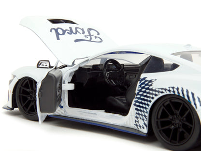 2024 Ford Mustang Dark Horse White with "Mustang Horse Graphics" "Bigtime Muscle" Series 1/24 Diecast Model Car by Jada