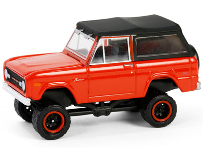 1969 Ford Bronco Poppy Red with Black Soft Top "All Terrain" Series 16 1/64 Diecast Model Car by Greenlight