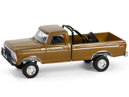 1979 Ford F250 Ranger Pickup Truck Gold Metallic "All Terrain" Series 16 1/64 Diecast Model Car by Greenlight