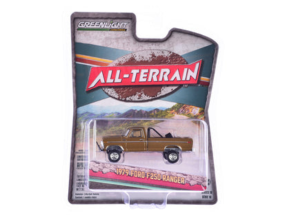 1979 Ford F250 Ranger Pickup Truck Gold Metallic "All Terrain" Series 16 1/64 Diecast Model Car by Greenlight