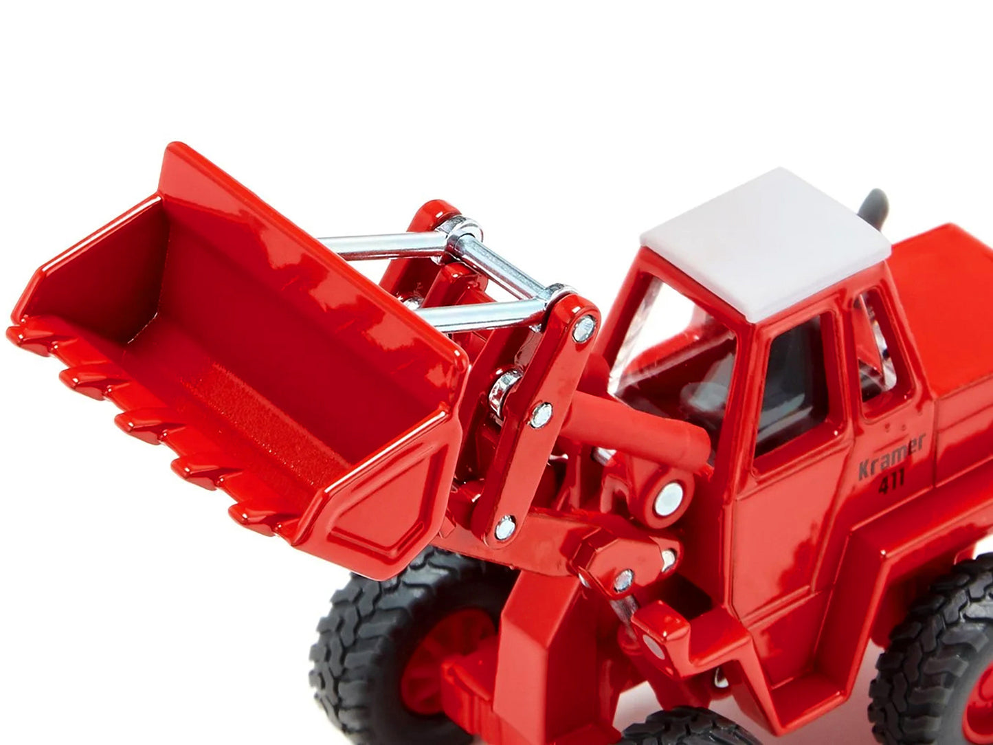 Kramer 411 Wheel Loader Red with White Top 1/50 Diecast Model by Siku